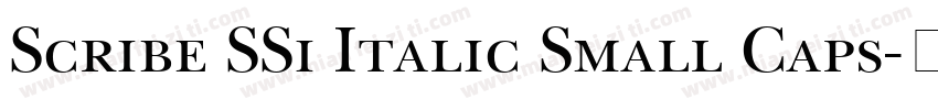 Scribe SSi Italic Small Caps字体转换